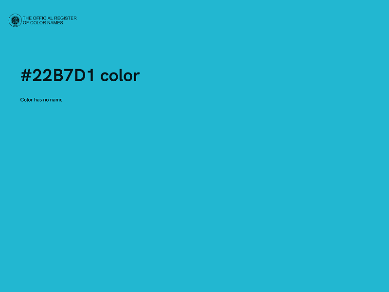 #22B7D1 color image