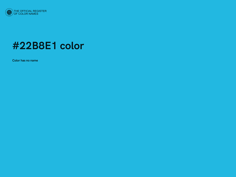 #22B8E1 color image