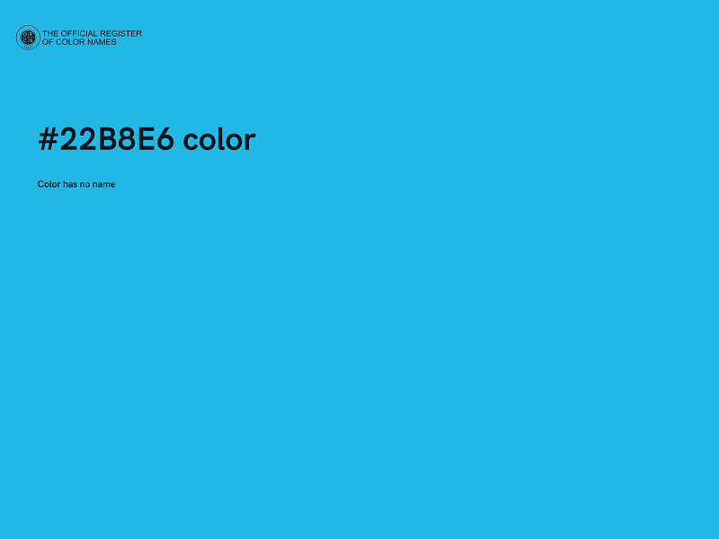 #22B8E6 color image