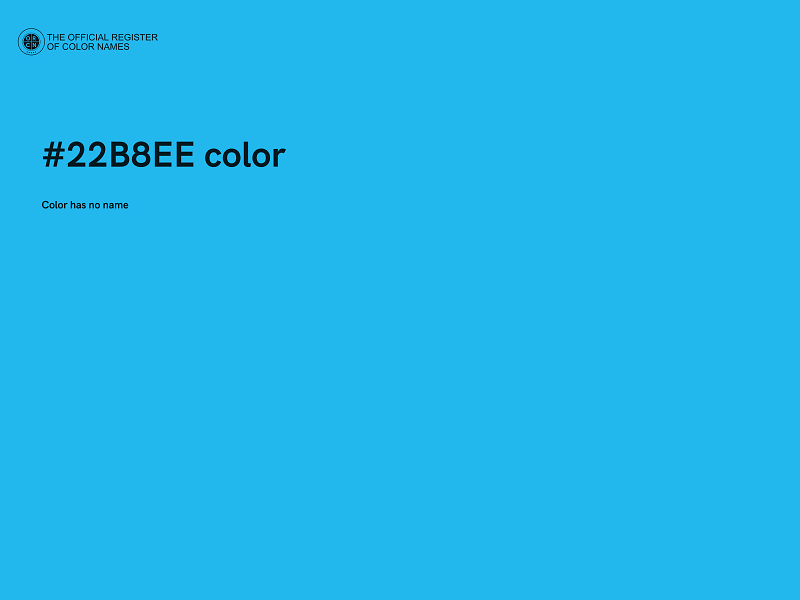 #22B8EE color image