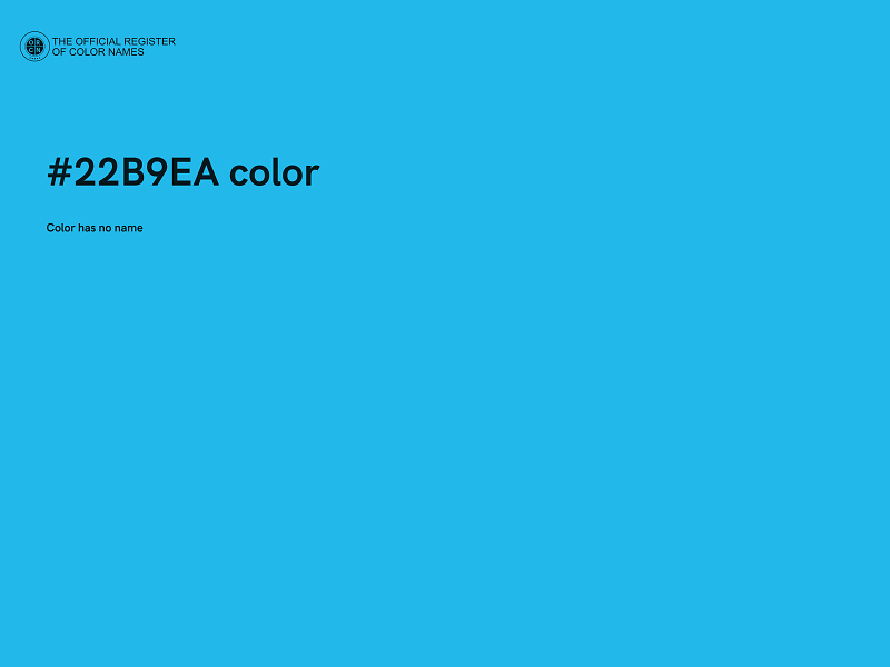 #22B9EA color image