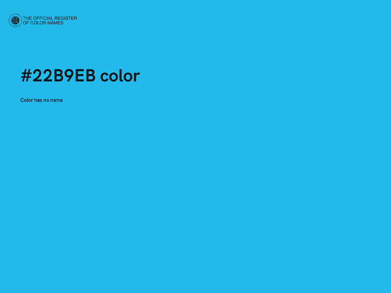 #22B9EB color image