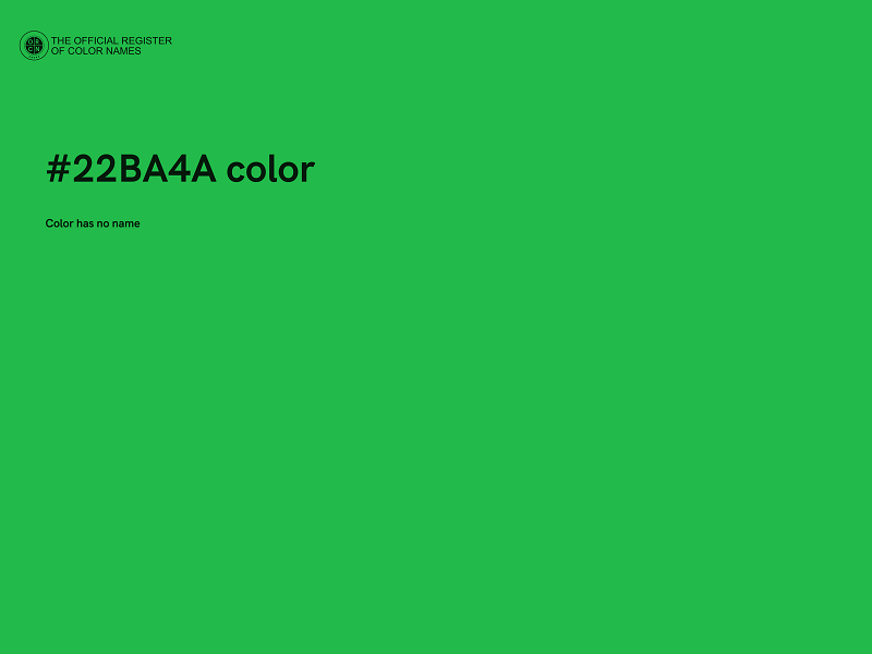 #22BA4A color image