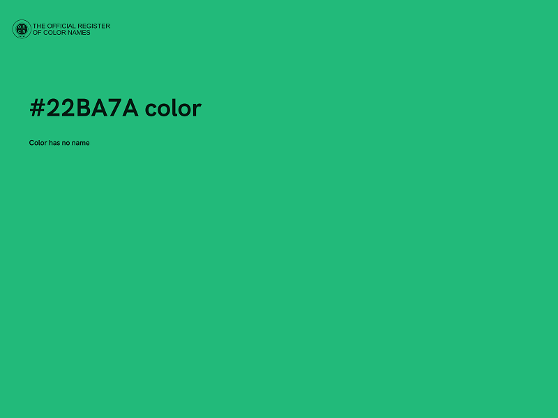 #22BA7A color image