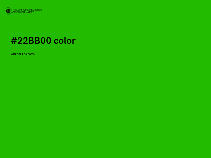 #22BB00 color image