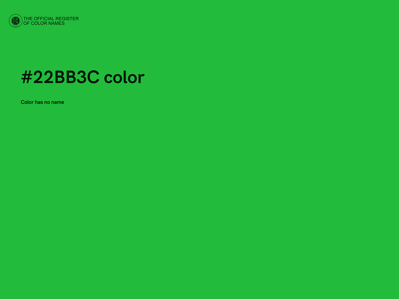 #22BB3C color image