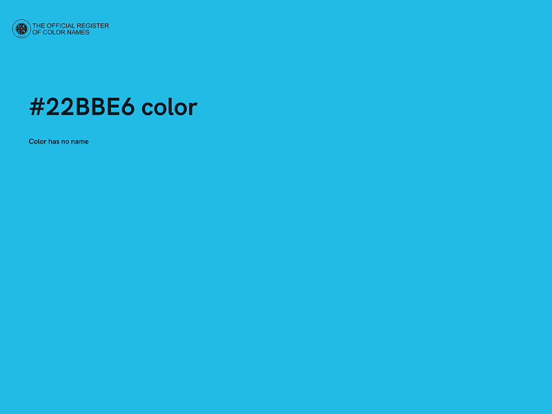 #22BBE6 color image