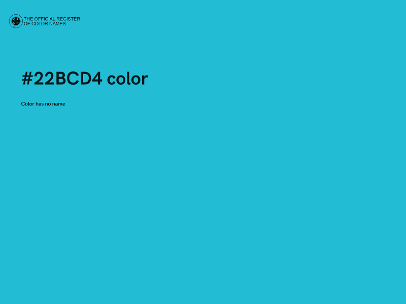 #22BCD4 color image