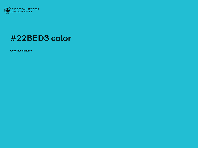 #22BED3 color image