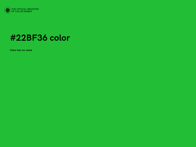 #22BF36 color image