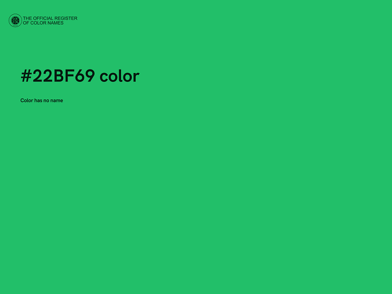 #22BF69 color image