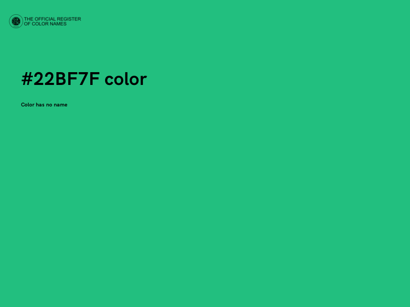 #22BF7F color image