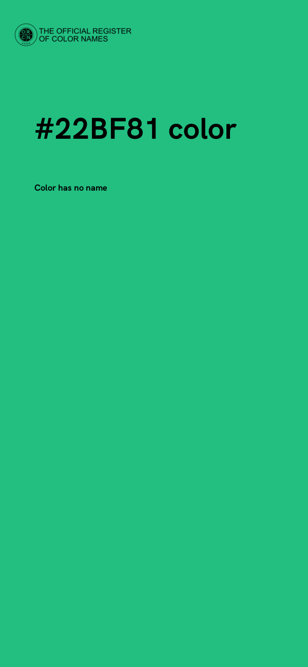 #22BF81 color image