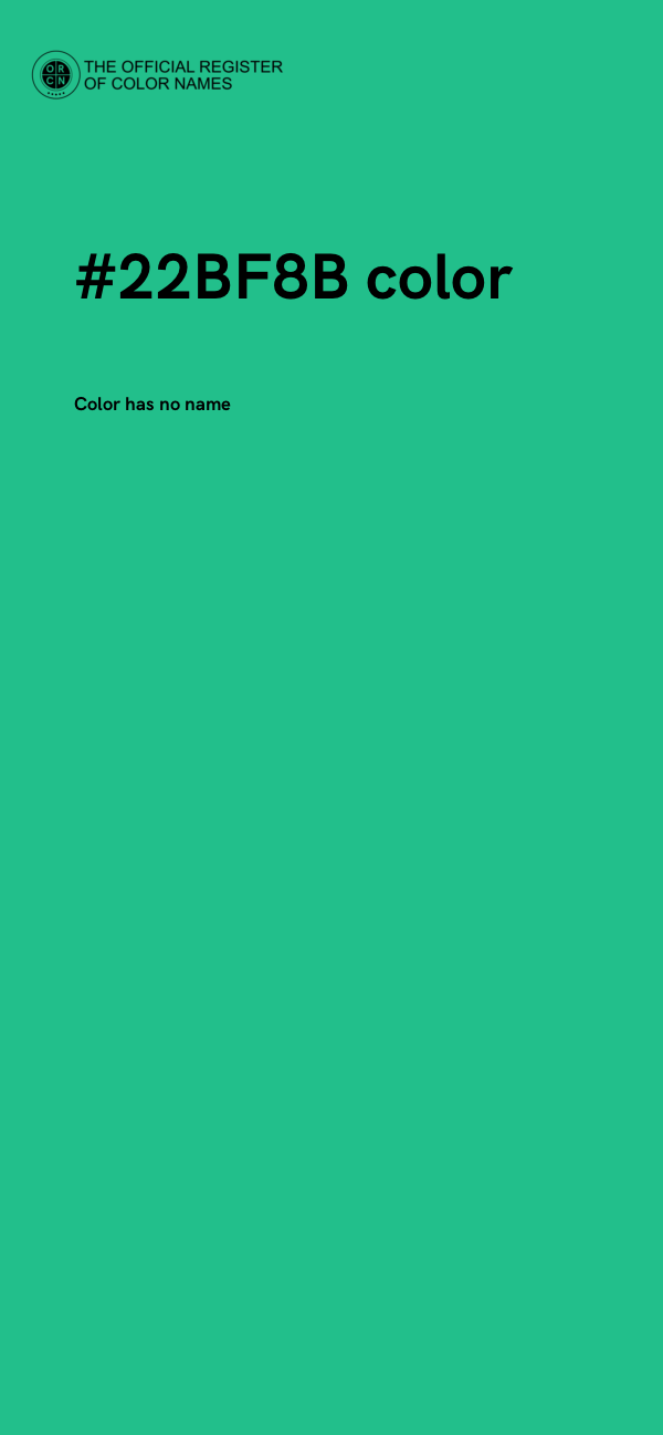 #22BF8B color image