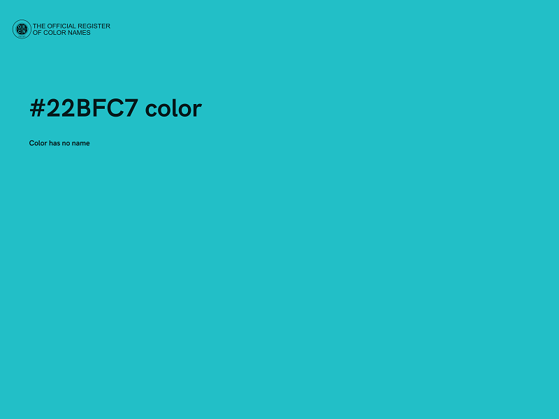 #22BFC7 color image