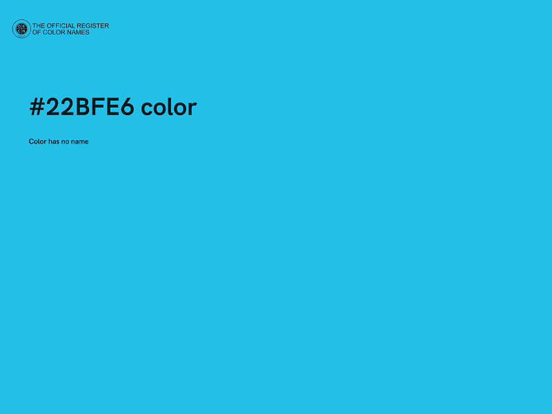 #22BFE6 color image