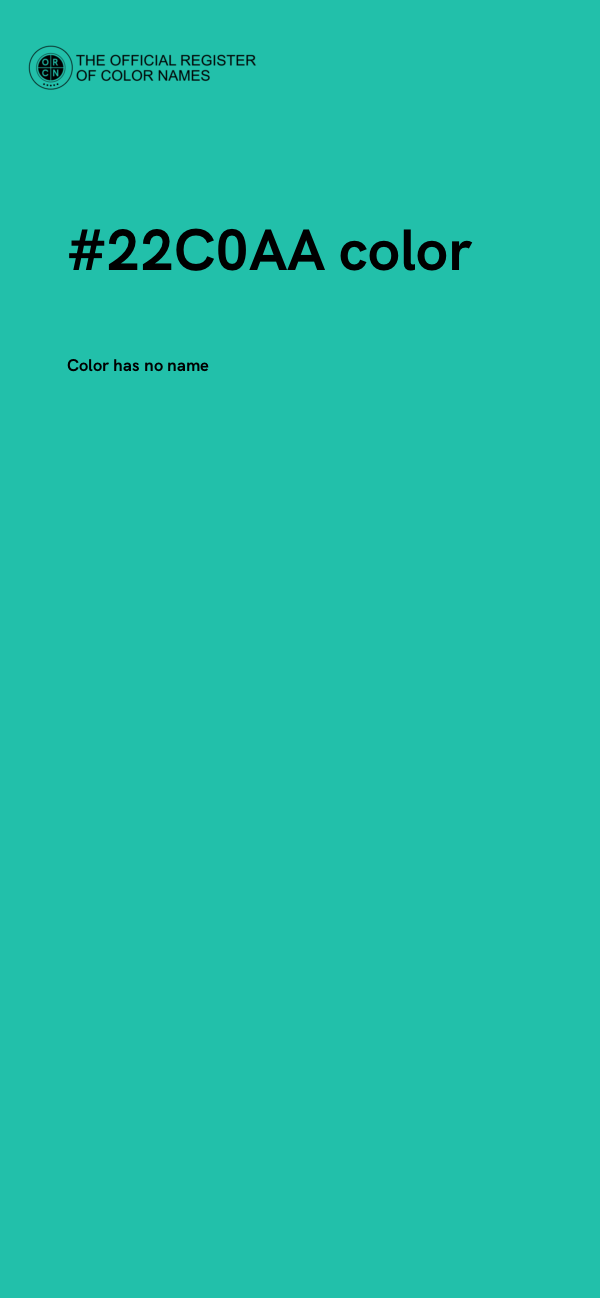#22C0AA color image