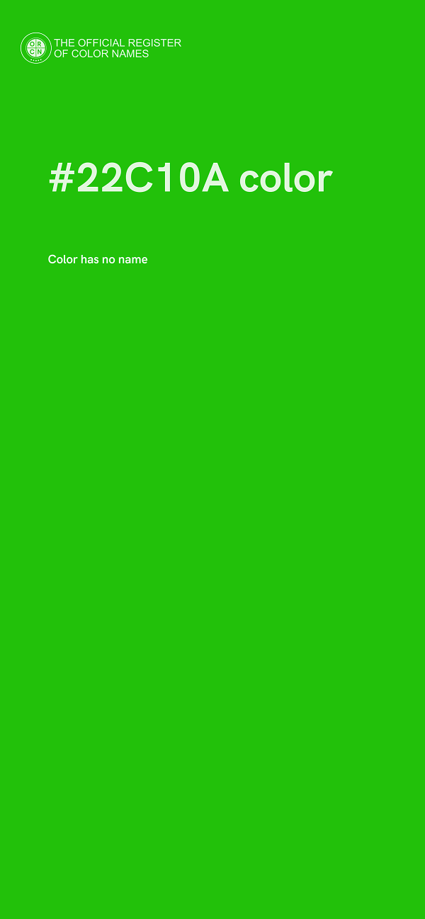#22C10A color image
