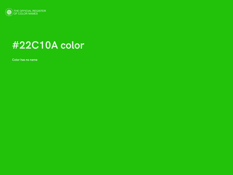 #22C10A color image