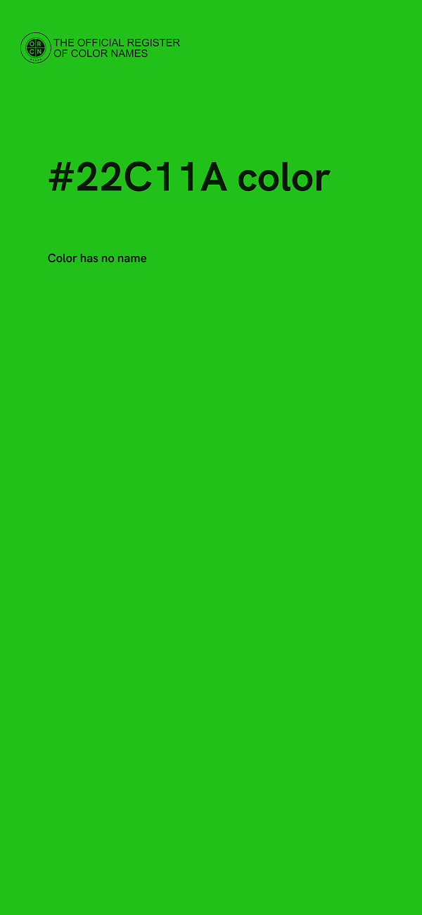 #22C11A color image