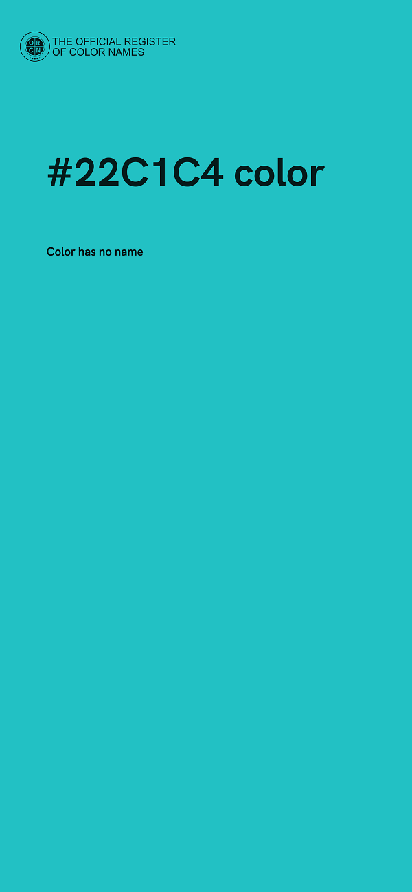 #22C1C4 color image