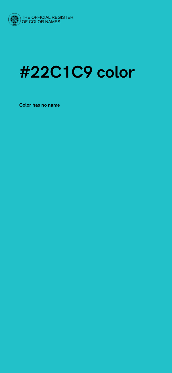 #22C1C9 color image