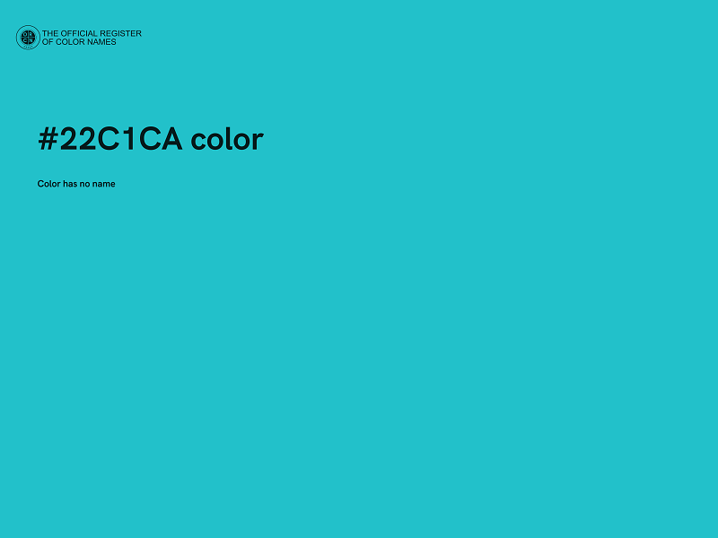 #22C1CA color image