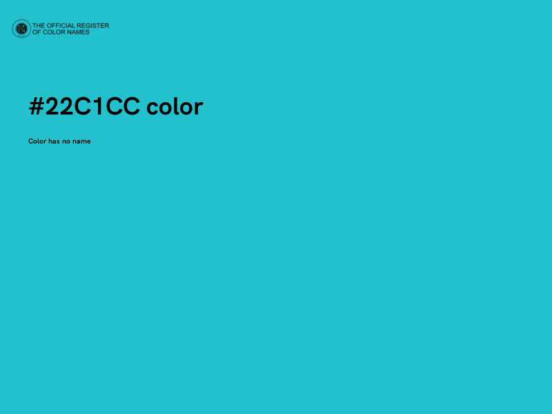#22C1CC color image