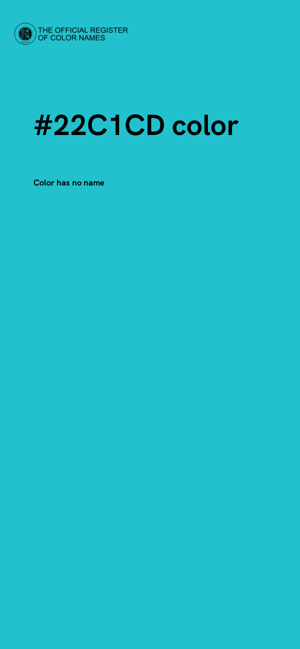 #22C1CD color image