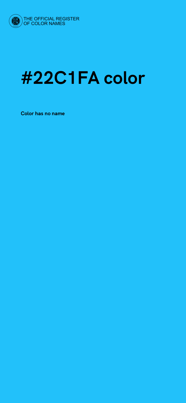 #22C1FA color image