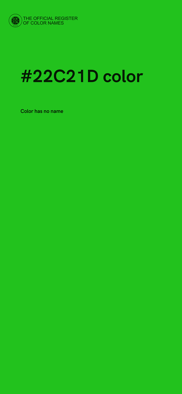 #22C21D color image