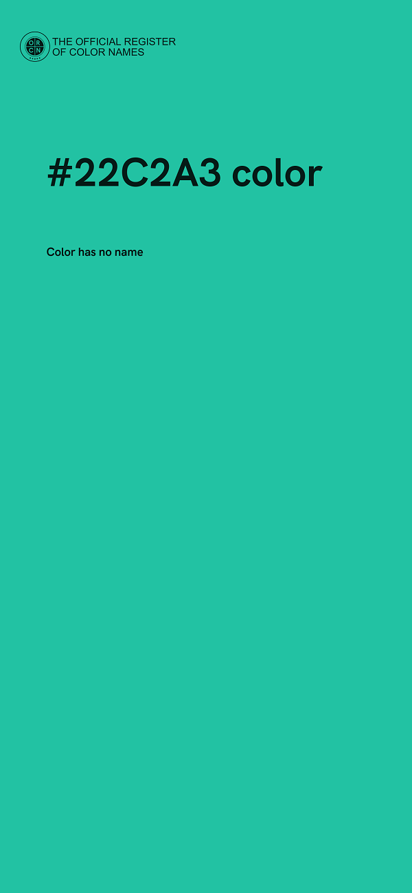 #22C2A3 color image