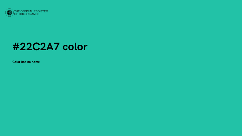 #22C2A7 color image
