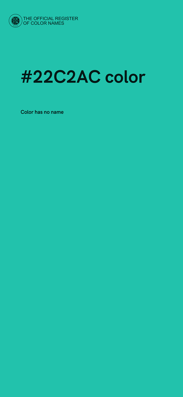#22C2AC color image