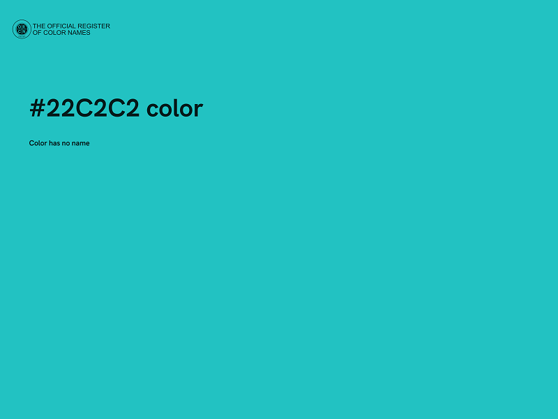 #22C2C2 color image