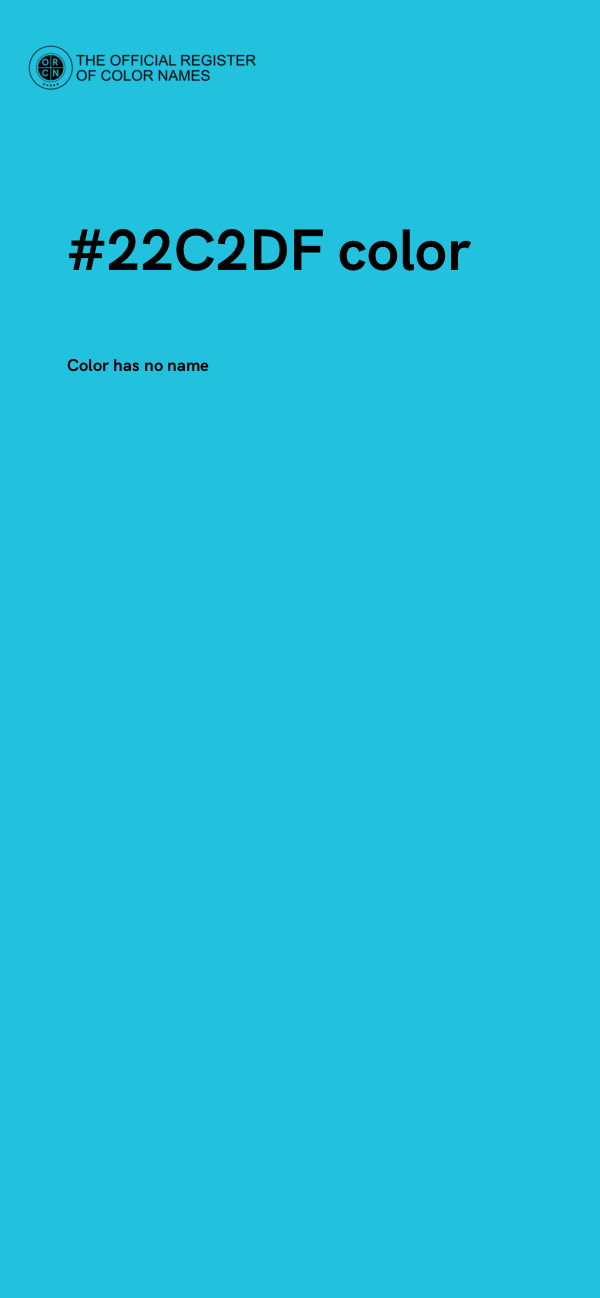 #22C2DF color image