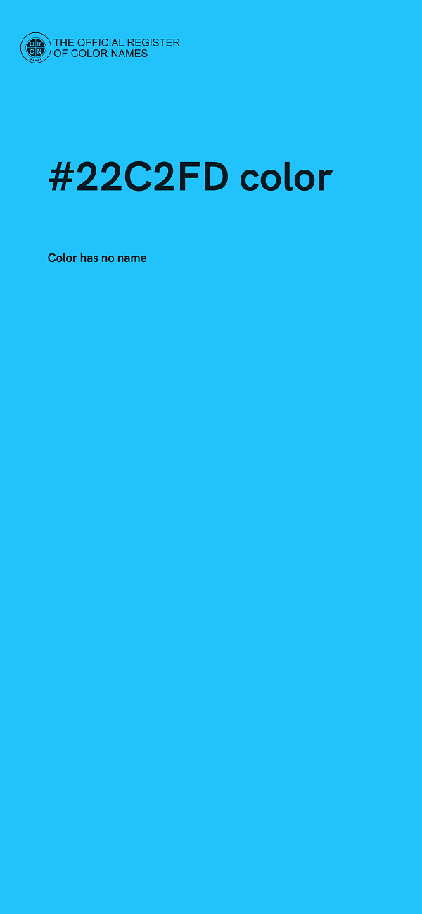 #22C2FD color image