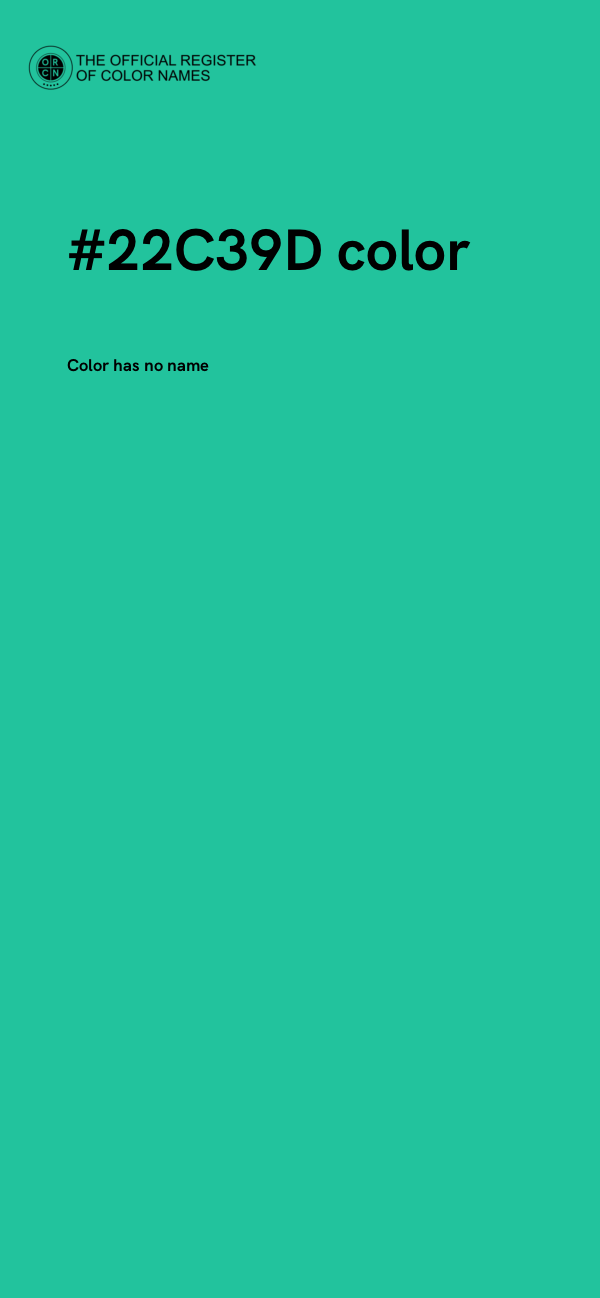 #22C39D color image
