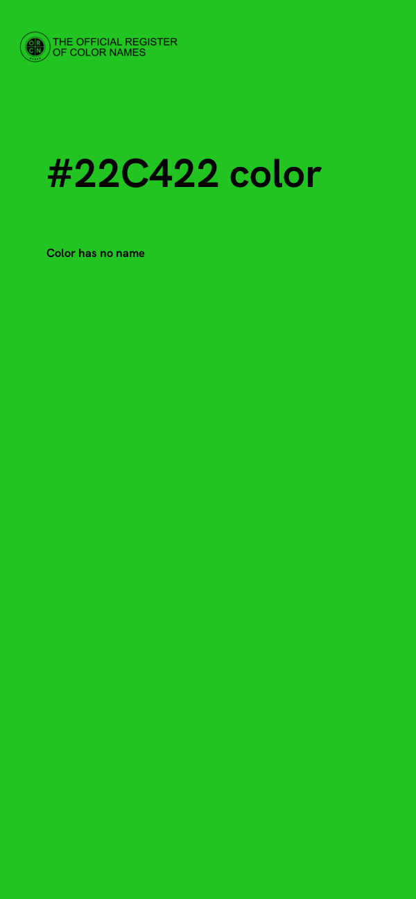 #22C422 color image