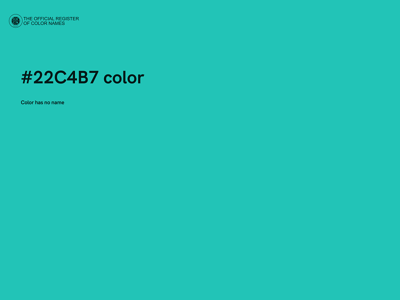 #22C4B7 color image