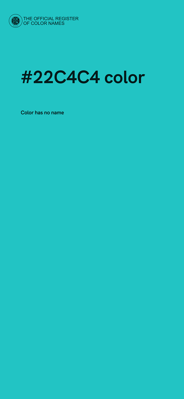 #22C4C4 color image