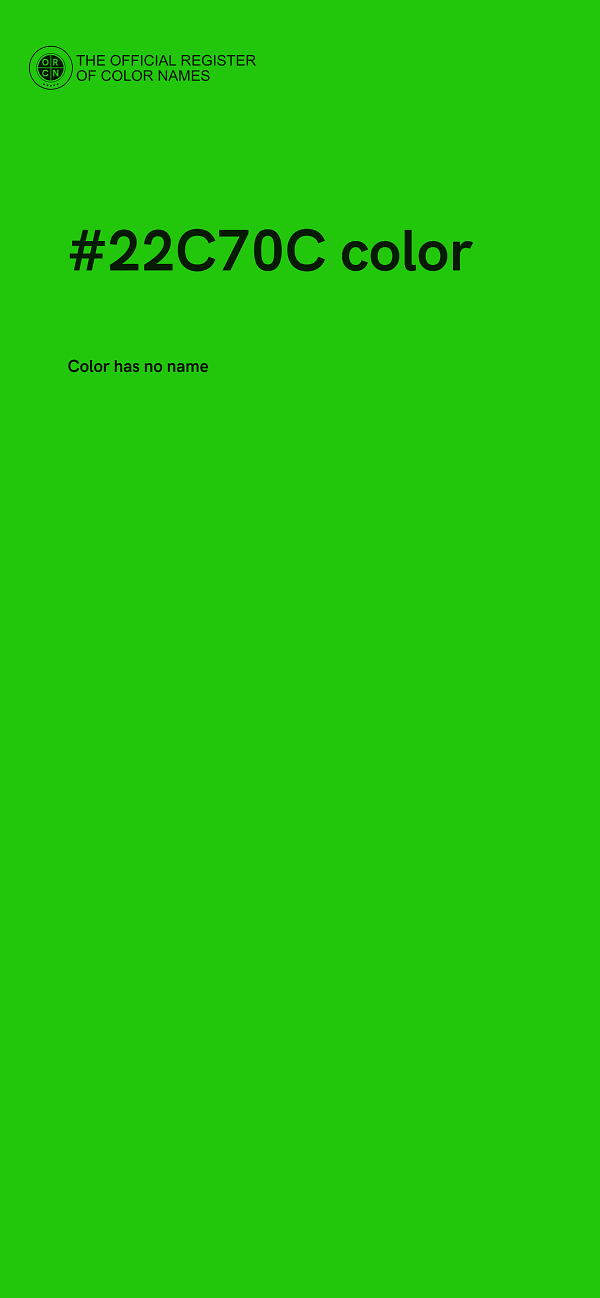 #22C70C color image