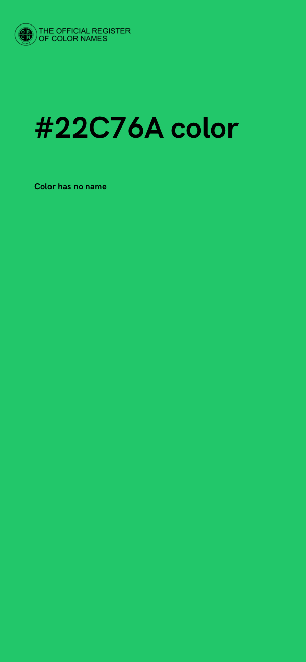 #22C76A color image