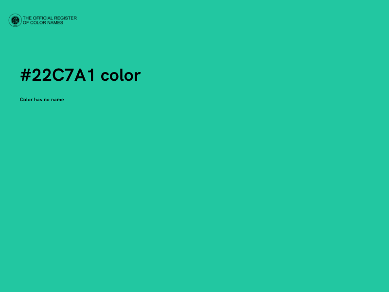 #22C7A1 color image