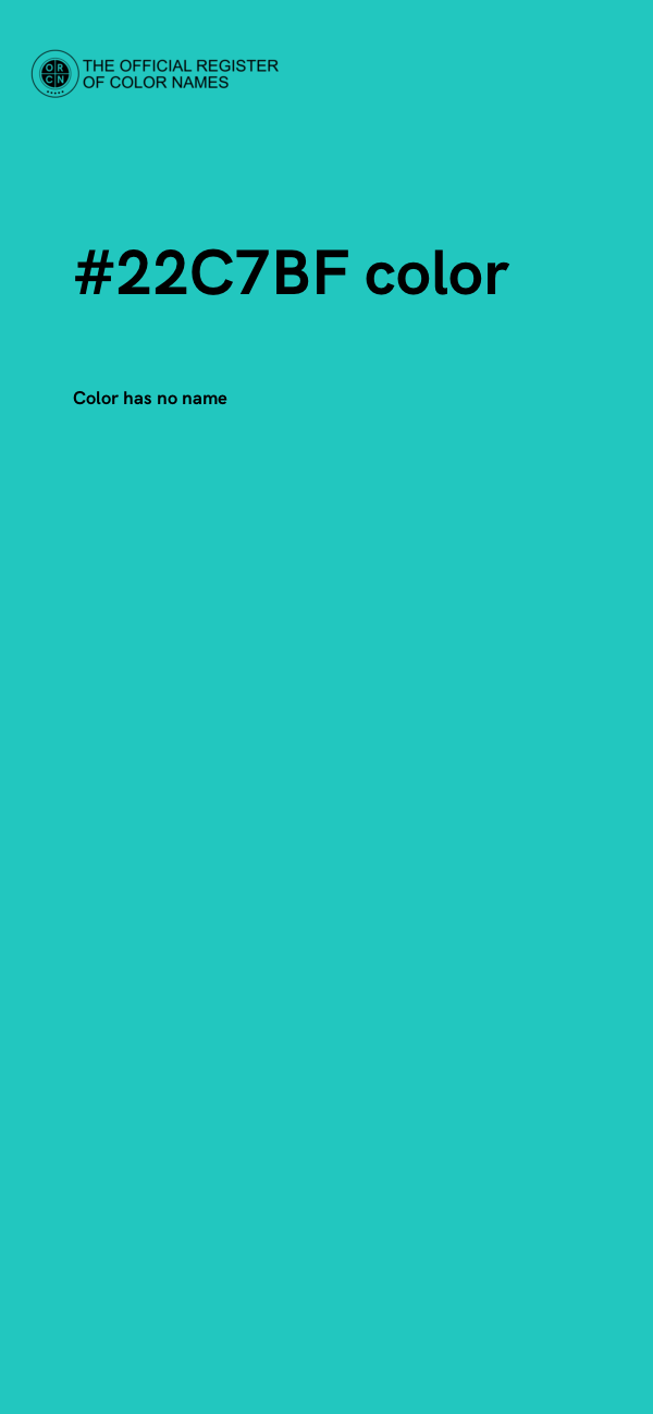 #22C7BF color image