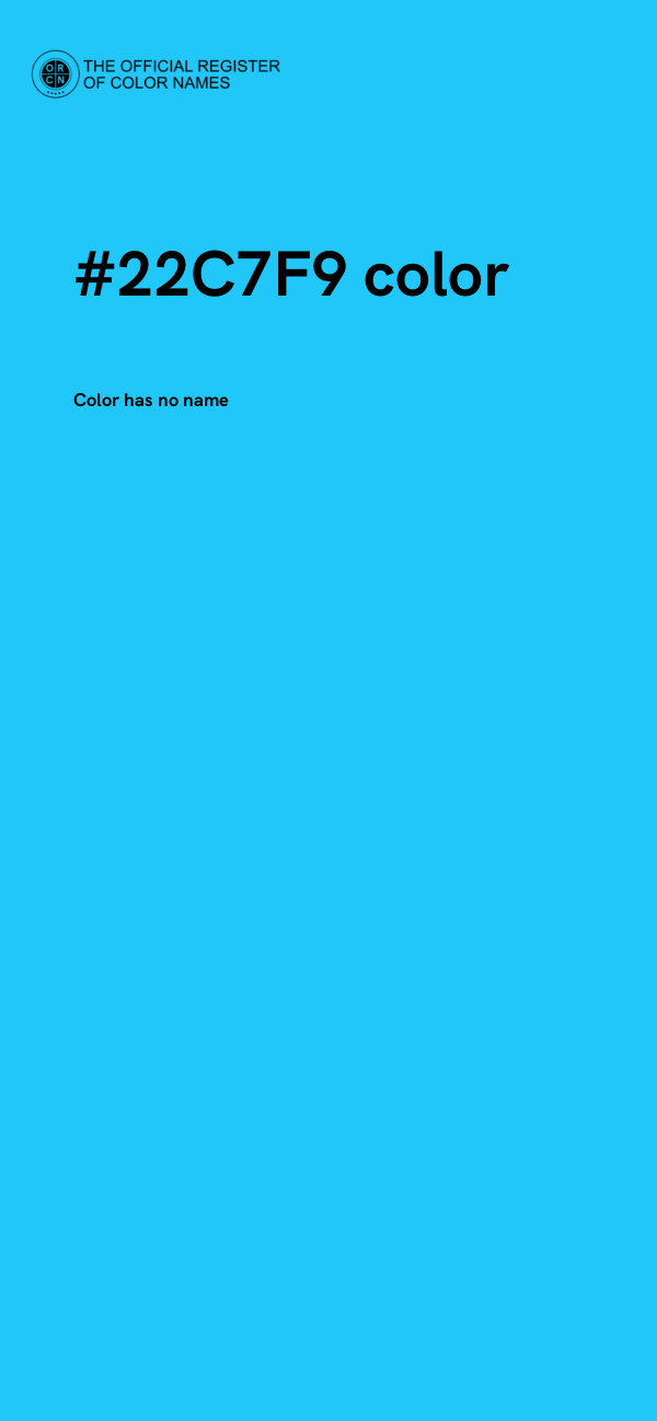 #22C7F9 color image
