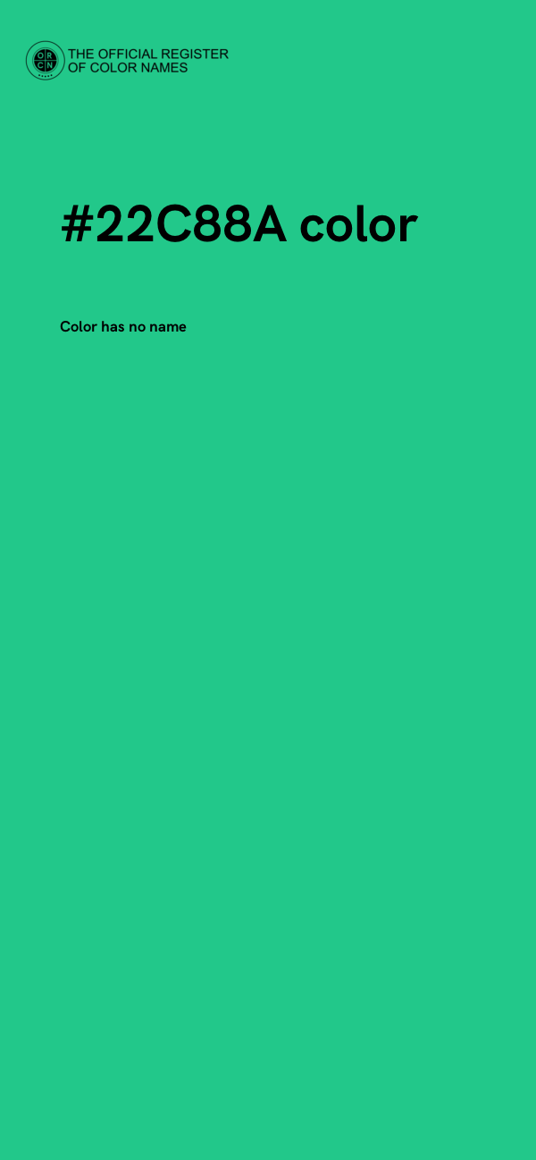 #22C88A color image