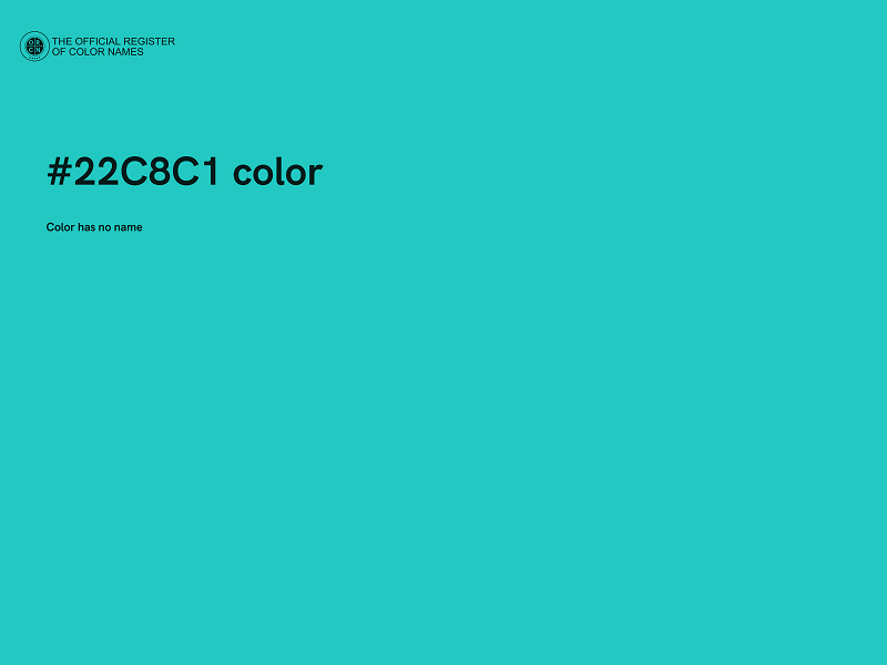 #22C8C1 color image