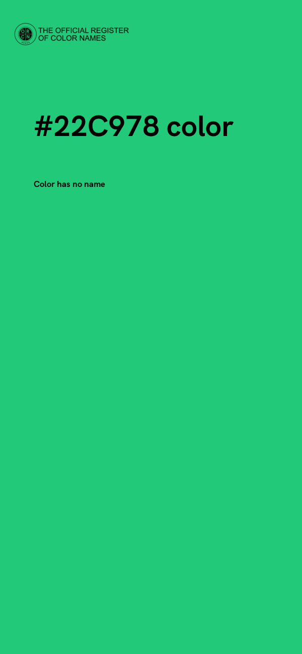 #22C978 color image