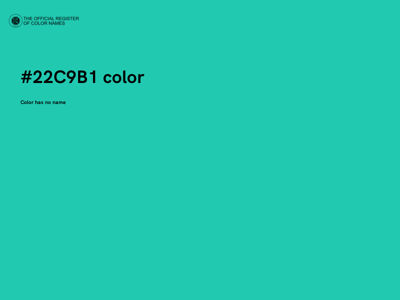 #22C9B1 color image
